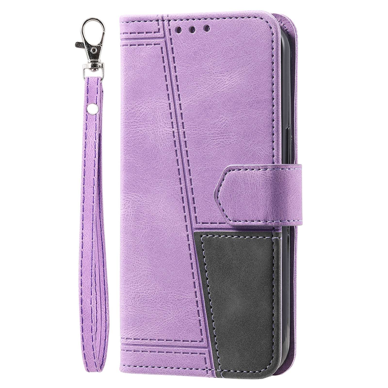 TTUDRCH For Samsung Galaxy S20 FE 2022/S20 FE/S20 Fan Edition/S20 FE 5G/S20 Fan Edition 5G/S20 Lite 004 Splicing PU Leather RFID Blocking Stand Wallet Phone Case with Strap - Purple TTUDRCH For Samsung Galaxy S20 FE 2022/S20 FE/S20 Fan Edition/S20 FE 5G/S20 Fan Edition 5G/S20 Lite 004 Splicing PU Leather RFID Blocking Stand Wallet Phone Case with Strap - Purple